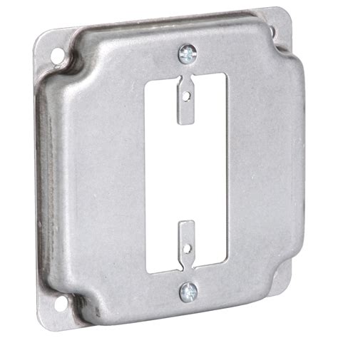 metal box to cover ends of electric wires|single gang metal outlet cover.